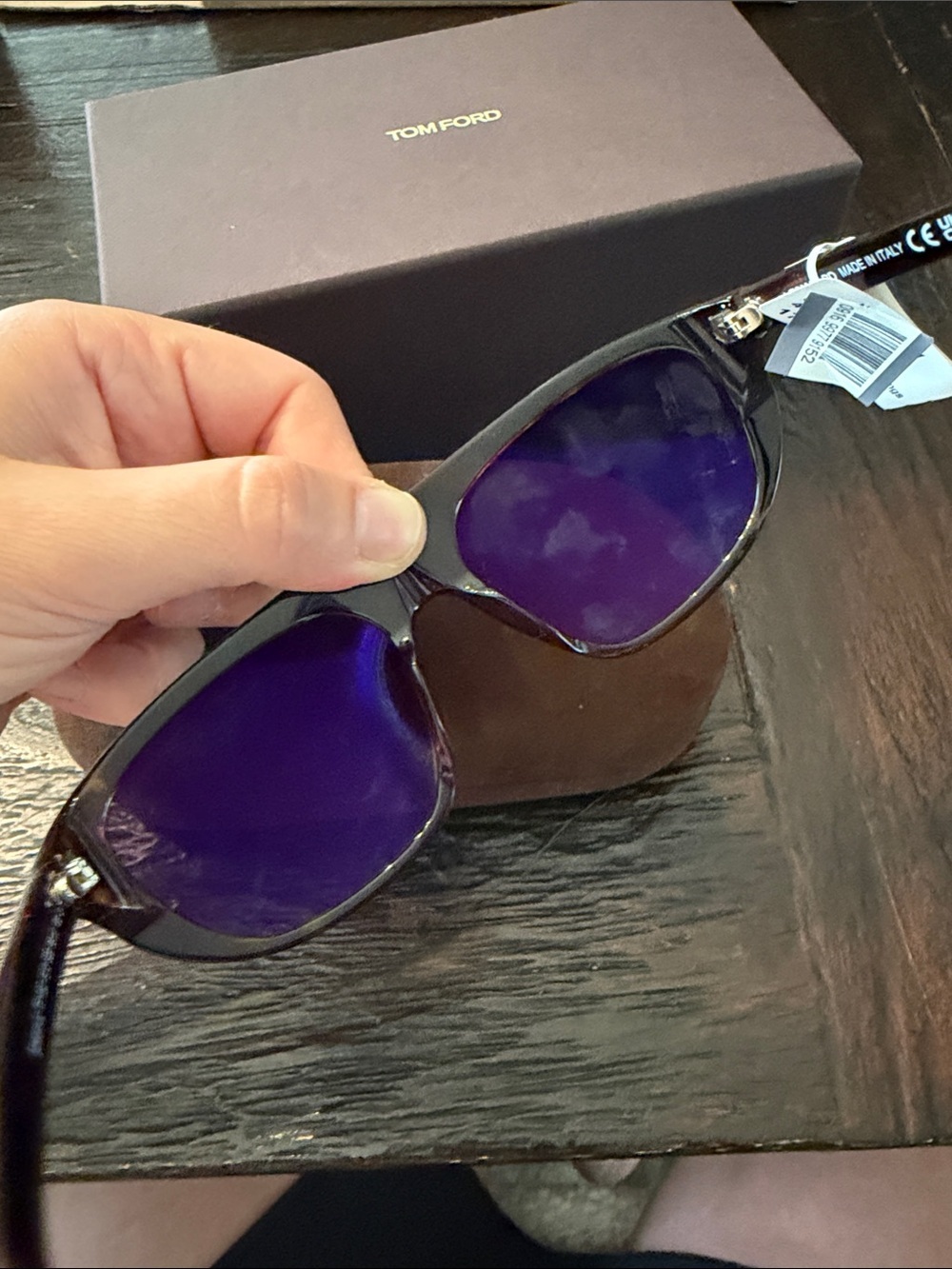 BNWT TOM FORD EDWARD-02 TF1002 58mm Pilot Sunglasses - Picture 10 of 10